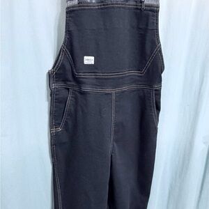 Chic Black Denim Overalls for Women
